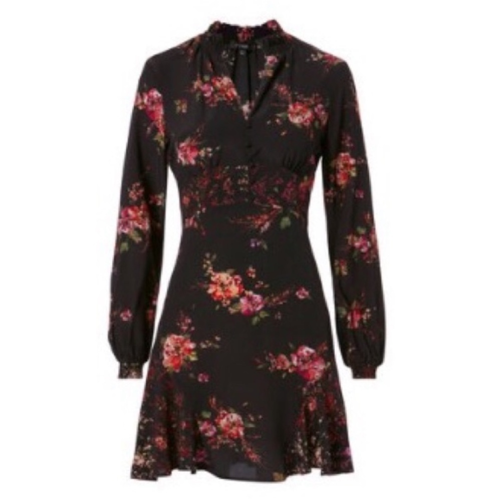 Intermix "Evie" Silk Floral Victorian silk dress - Picture 2 of 6
